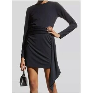 $375 TOCCIN New York Women Waist Sash Mini Dress Black M New Designer Glam Party